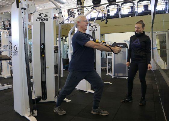 training in the gym