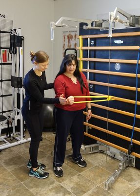 training in the gym