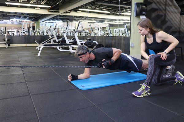 training in the gym